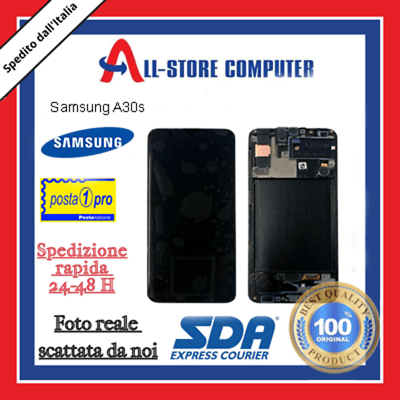 Display per SAMSUNG A30S OEM Originale Nero