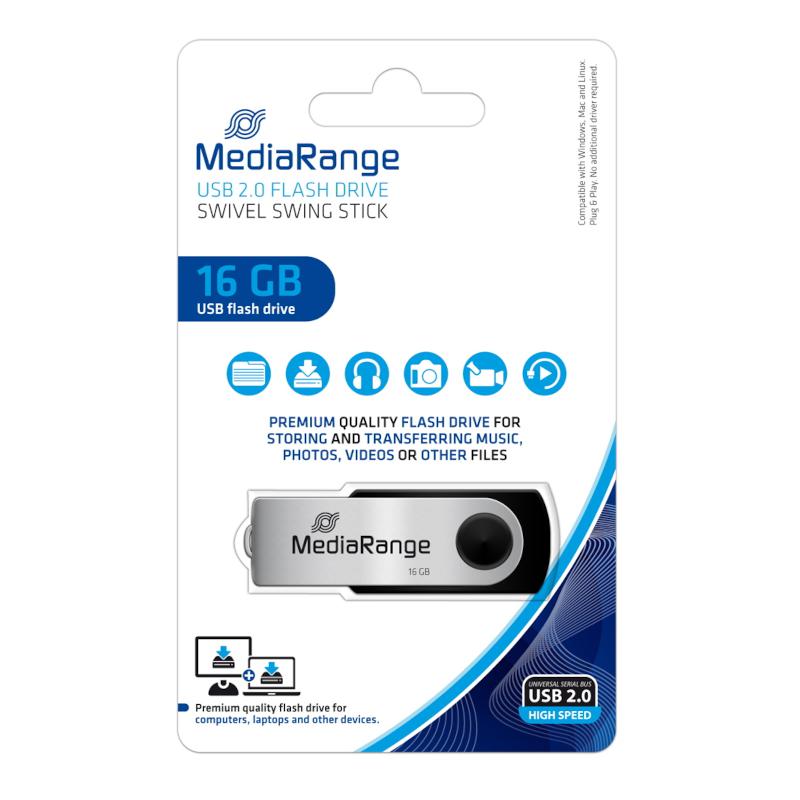 MEDIARANGE USB 2.0 FLASH DRIVE 16GB