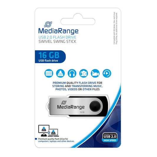 MEDIARANGE USB 2.0 FLASH DRIVE 16GB