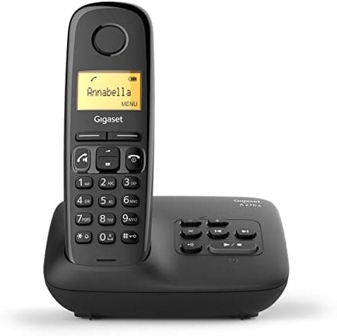 GIGASET A270A CORDLESS AMPIO DISPLAY ILLUMINATO CON SEGRETERIA TELEFONICA NERO