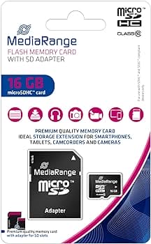 MediaRange MicroSD HC 16GB con adattarore