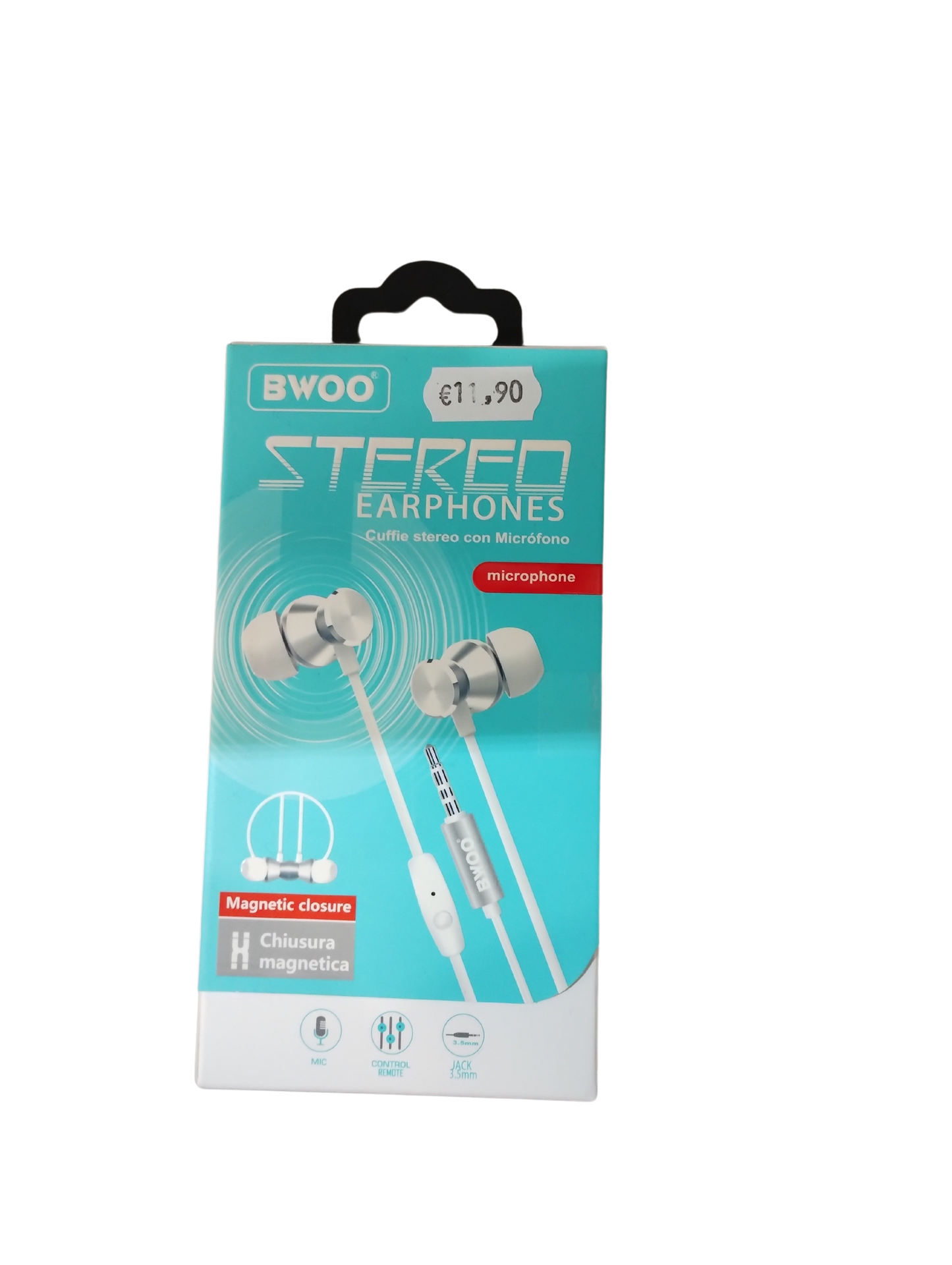 BWOO STEREO EARPHONES CON MICROFONO