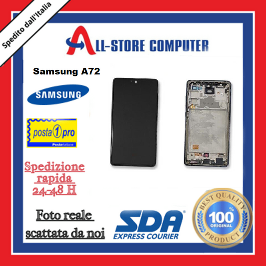 Display per SAMSUNG A72 SERVICE PACK Originale Nero