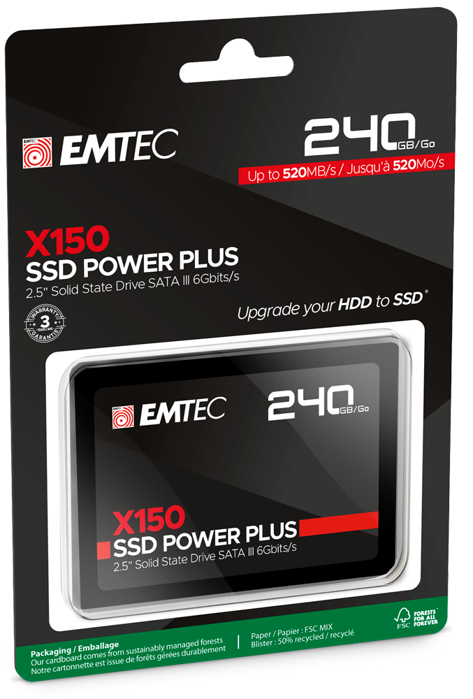 EMTEC X150 Solid State Drive 240GB 520MB/s