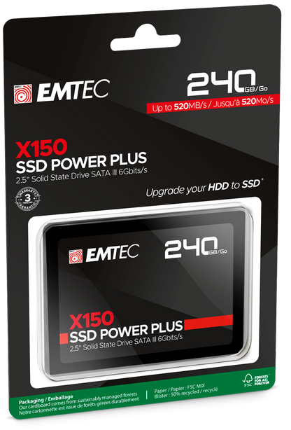 EMTEC X150 Solid State Drive 240GB 520MB/s