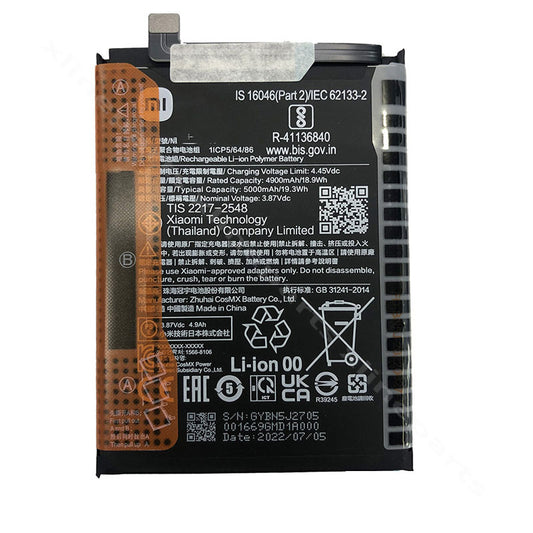 BATTERIE PER XIAOMI REDMI NOTE 12 PRO 5G/POCO F5