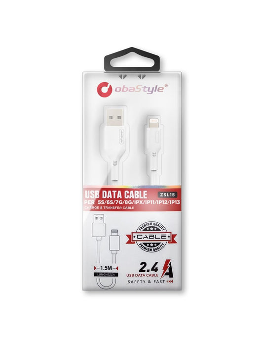 OBASTYLE Cavo USB LIGHTNING 1,5M