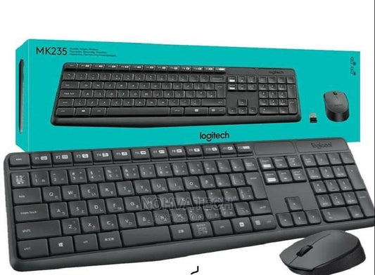 LOGITECH MK235 combo tastiera e mouse wireless, batteria a lunga durata