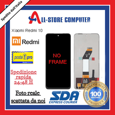 Display per XIAOMI PER REDMI 10 2021 NO FRAME Originale Nero