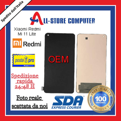 Display per XIAOMI PER REDMI 11 LITE 4G OEM Nero