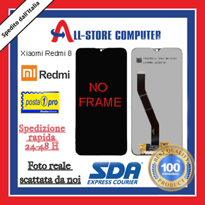 Display per XIAOMI PER REDMI 8 NO FRAME Originale Nero