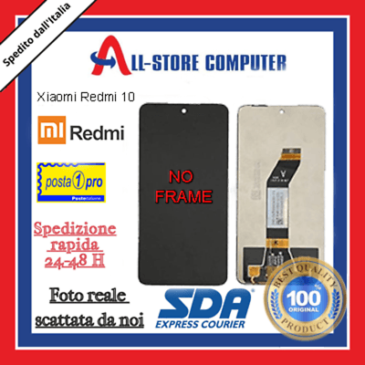 Display per XIAOMI PER REDMI 10 2022 NO FRAME Originale Nero