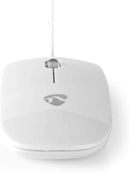 NEDIS Mouse cablato  | Entrambe Le Mani | 1.20 m | Mouse Silenzioso 1.20 m Nero/Bianco - All-Store Computer