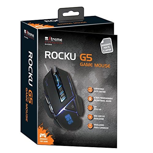 XTREME Rocku G5 Mouse Mano Destra Tipo A Ottico 3200 Dpi Usb - All-Store Computer