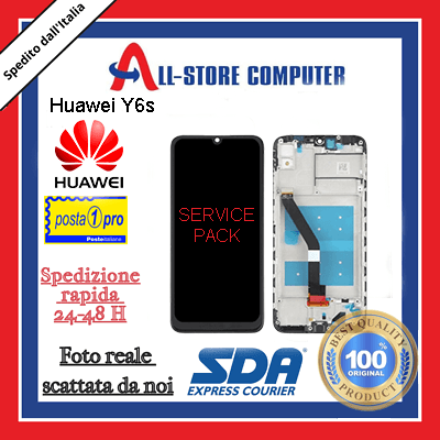 Display per HUAWEI Y6s SERVICE PACK Originale Nero