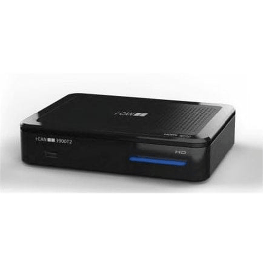 Ricevitore digitale - i-CAN 3900T2 set-top box TV Ethernet (RJ-45), Terrestre Nero