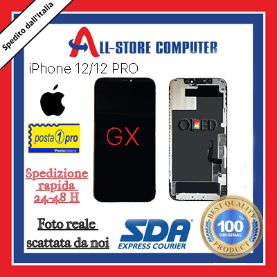 Display per iPhone 12/12 PRO GX HARD OLED Originale Nero