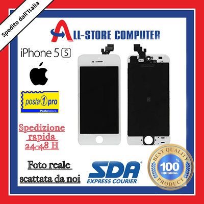 DISPLAY LCD Originale Iphone 5S Bianco/Nero - All-Store Computer