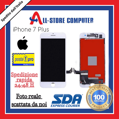 Display per iPhone 7 Plus Touch Screen LCD Bianco/Nero - All-Store Computer