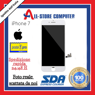 Display per iPhone 7 Touch Screen LCD Bianco/Nero - All-Store Computer