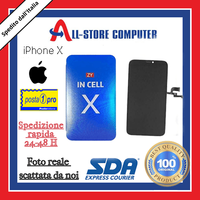 Display per iPhone X ZY INCELL Originale Nero