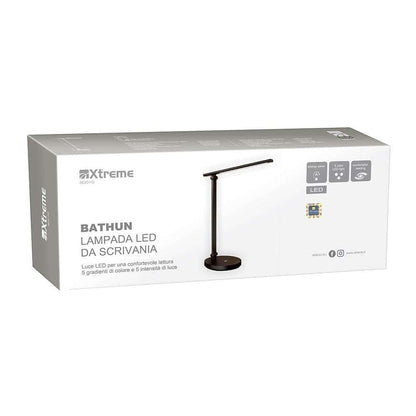 XTREME BATHUN LAMPADA LED DA SCRIVANIA 5 COLORI E INTENSITA' BIANCO/NERO