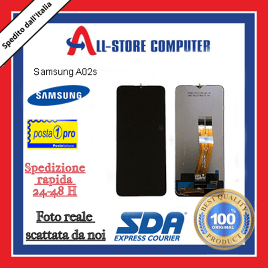 Display per SAMSUNG A02S A025G SENZA FRAME Originale Nero