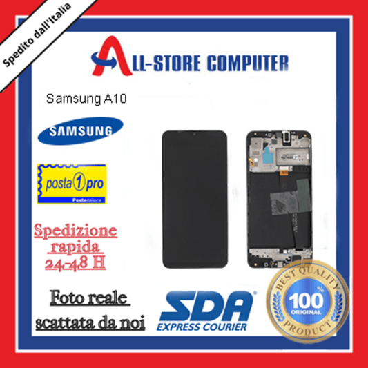 Display per SAMSUNG A10 SERVICE PACK SM-A105F Originale Nero