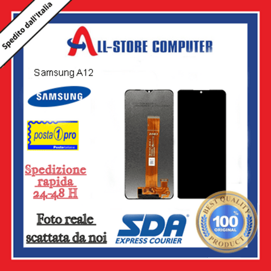 Display per SAMSUNG A12 A127 SENZA FRAME Originale Nero